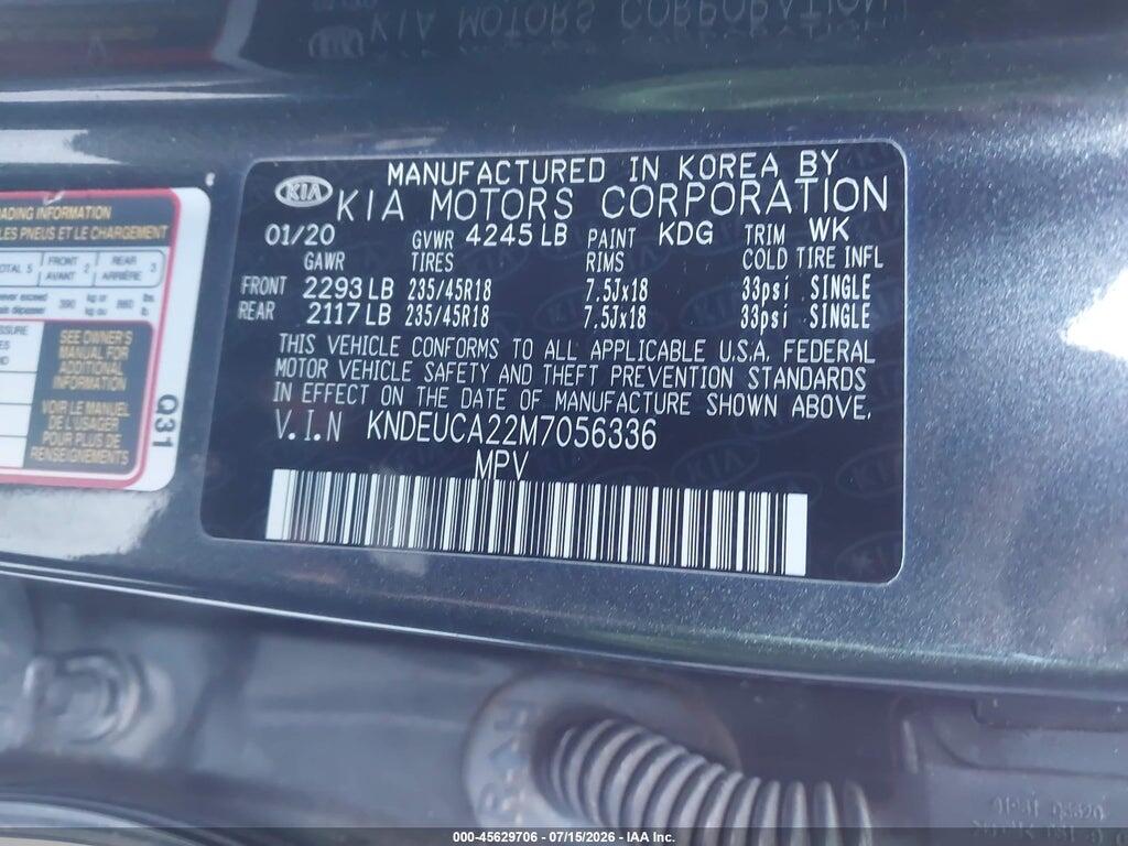 KNDEUCA22M7056336 2021 KIA SELTOS photo no. 9