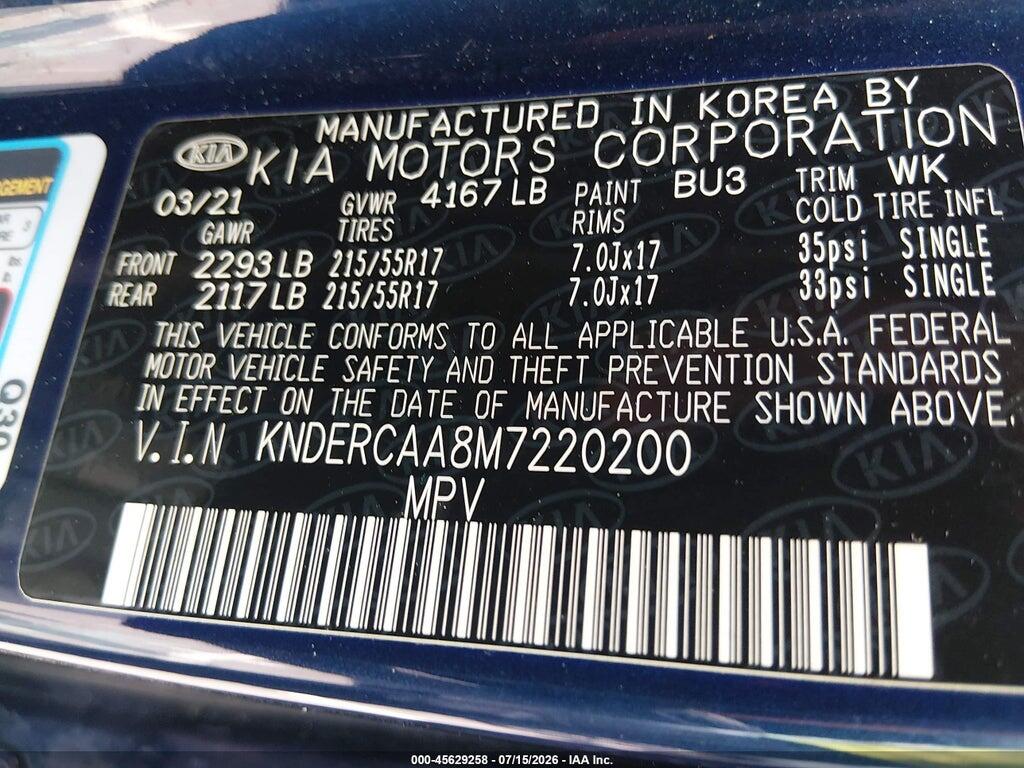 KNDERCAA8M7220200 2021 KIA SELTOS photo no. 9