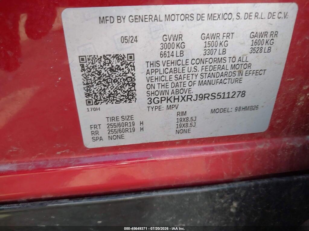 3GPKHXRJ9RS511278 2024 HONDA PROLOGUE photo no. 9