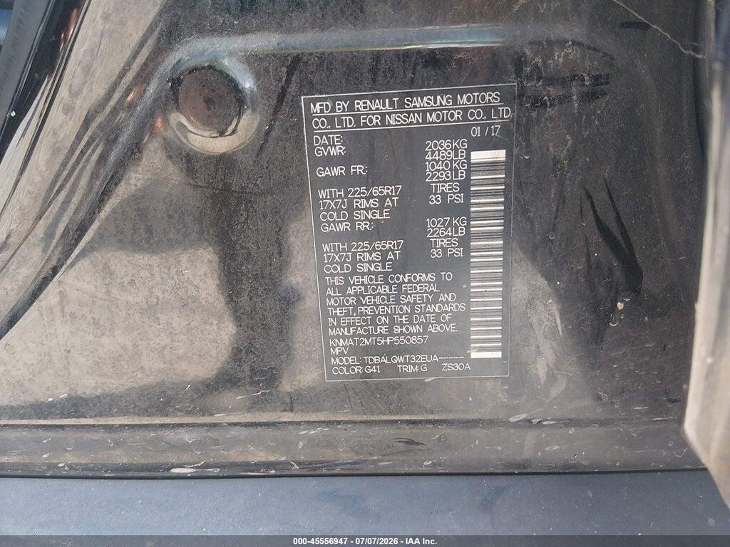 KNMAT2MT5HP550857 2017 NISSAN ROGUE photo no. 9