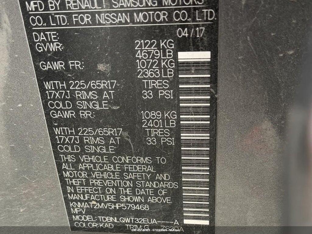 KNMAT2MV5HP579468 2017 NISSAN ROGUE photo no. 9