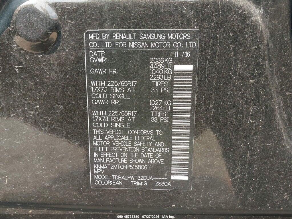 KNMAT2MT0HP515806 2017 NISSAN ROGUE photo no. 9