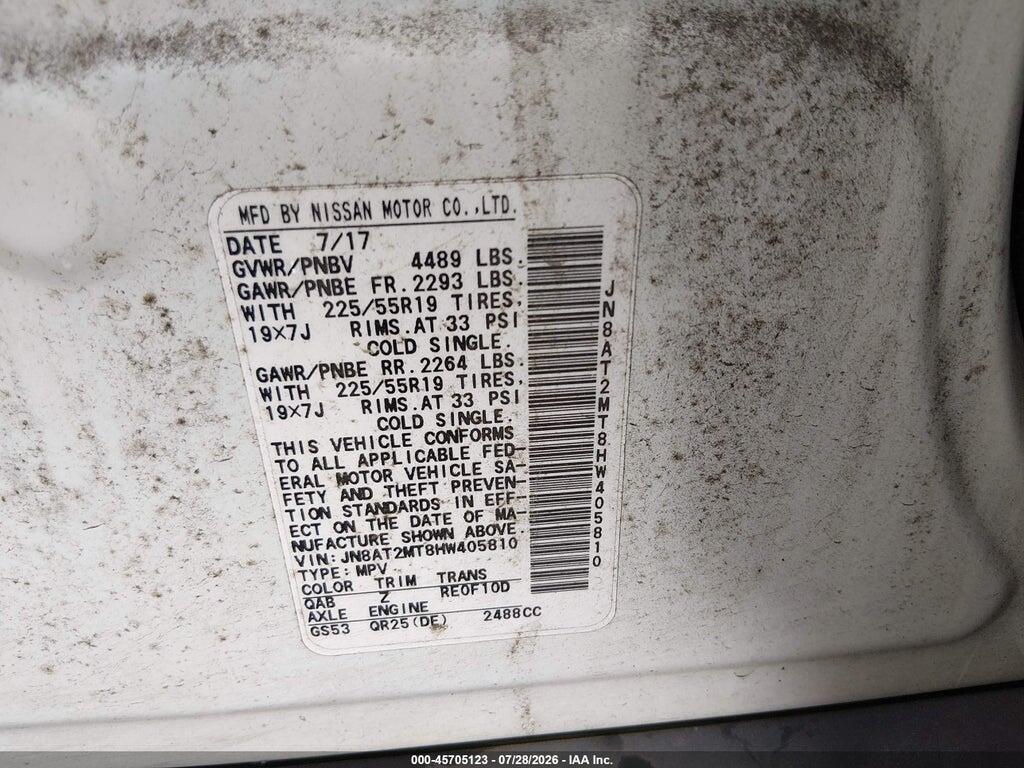 JN8AT2MT8HW405810 2017 NISSAN ROGUE photo no. 9