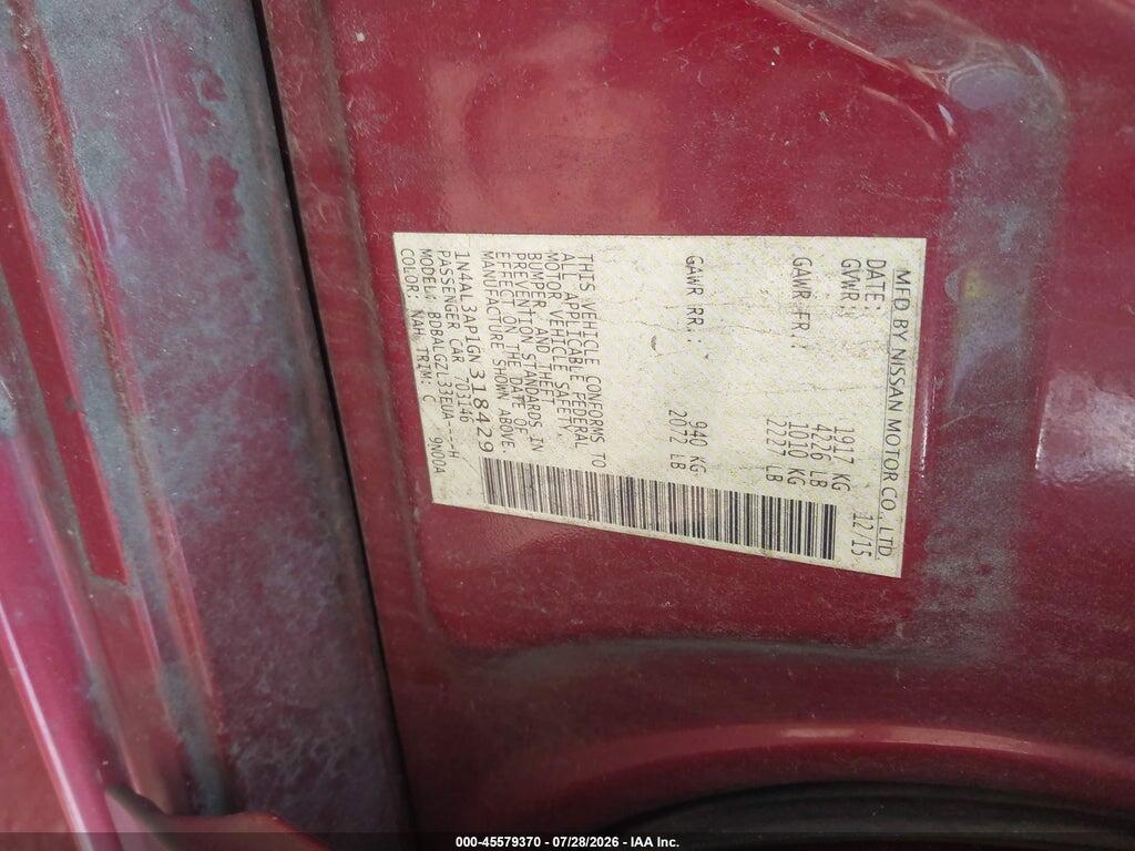 1N4AL3AP1GN318429 2016 NISSAN ALTIMA photo no. 9