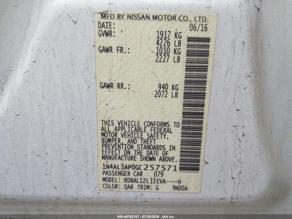 1N4AL3AP0GC257571 2016 NISSAN ALTIMA photo no. 9
