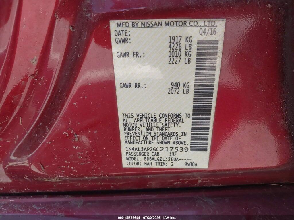 1N4AL3AP2GC217539 2016 NISSAN ALTIMA photo no. 9