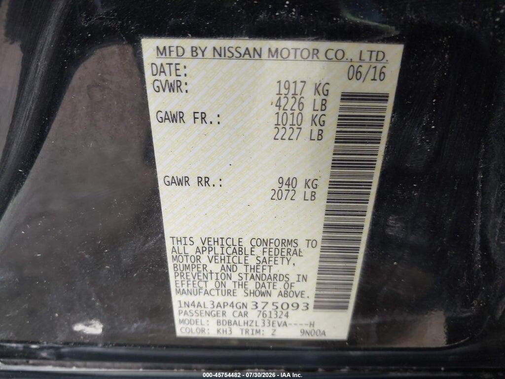 1N4AL3AP4GN375093 2016 NISSAN ALTIMA photo no. 9