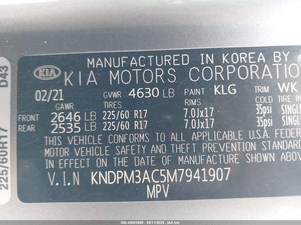 KNDPM3AC5M7941907 2021 KIA SPORTAGE photo no. 9