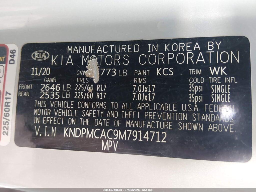 KNDPMCAC9M7914712 2021 KIA SPORTAGE photo no. 9