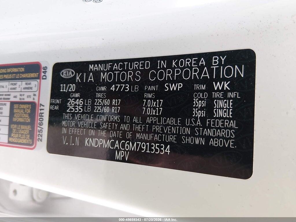 KNDPMCAC6M7913534 2021 KIA SPORTAGE photo no. 9