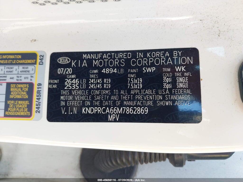 KNDPRCA66M7862869 2021 KIA SPORTAGE photo no. 9