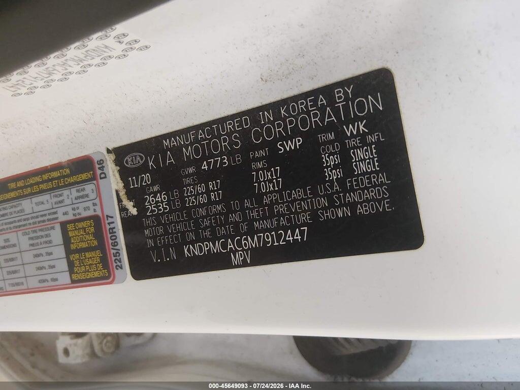 KNDPMCAC6M7912447 2021 KIA SPORTAGE photo no. 9