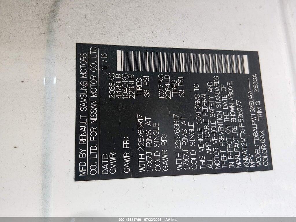 KNMAT2MTXHP526277 2017 NISSAN ROGUE photo no. 9