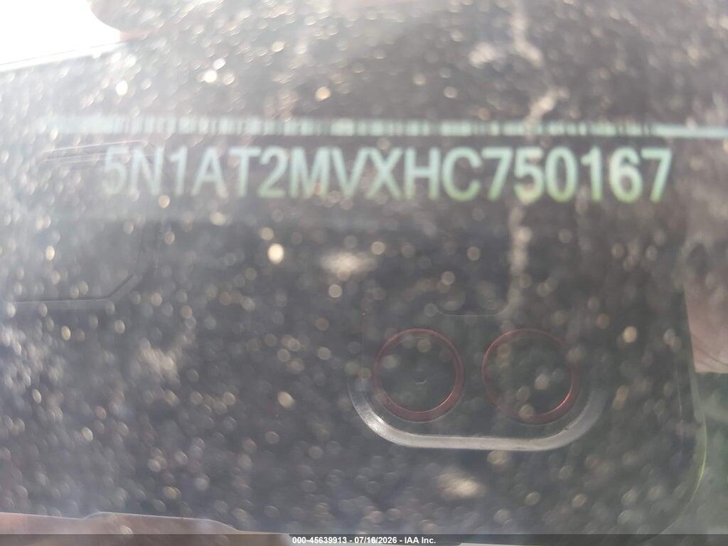 5N1AT2MVXHC750167 2017 NISSAN ROGUE photo no. 9