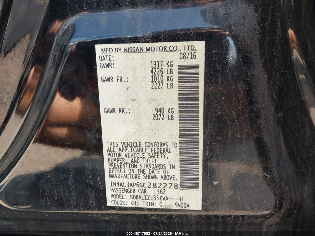 1N4AL3AP6GC282278 2016 NISSAN ALTIMA photo no. 9