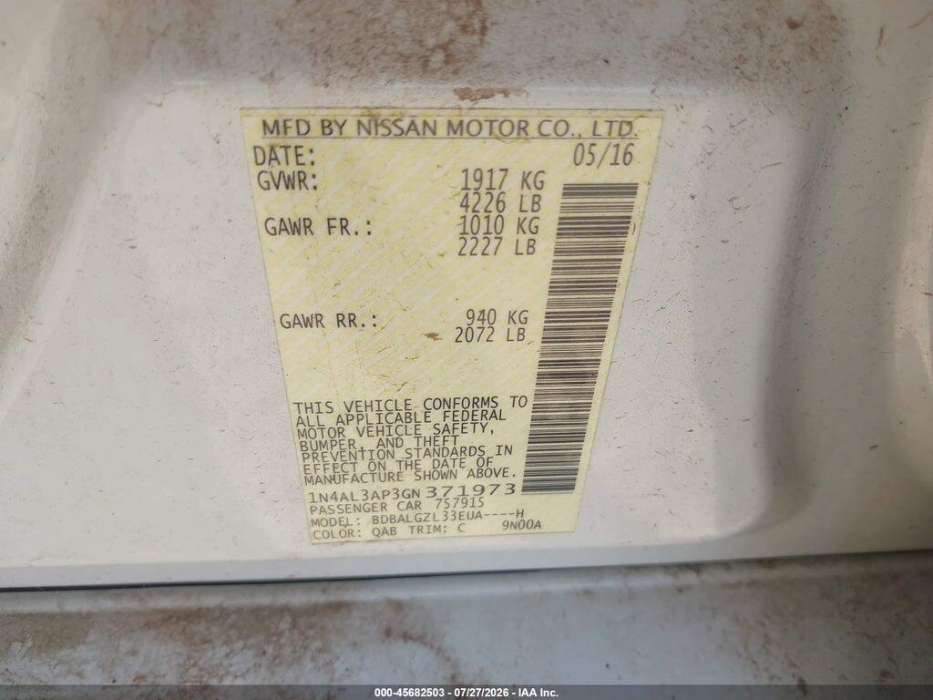 1N4AL3AP3GN371973 2016 NISSAN ALTIMA photo no. 9