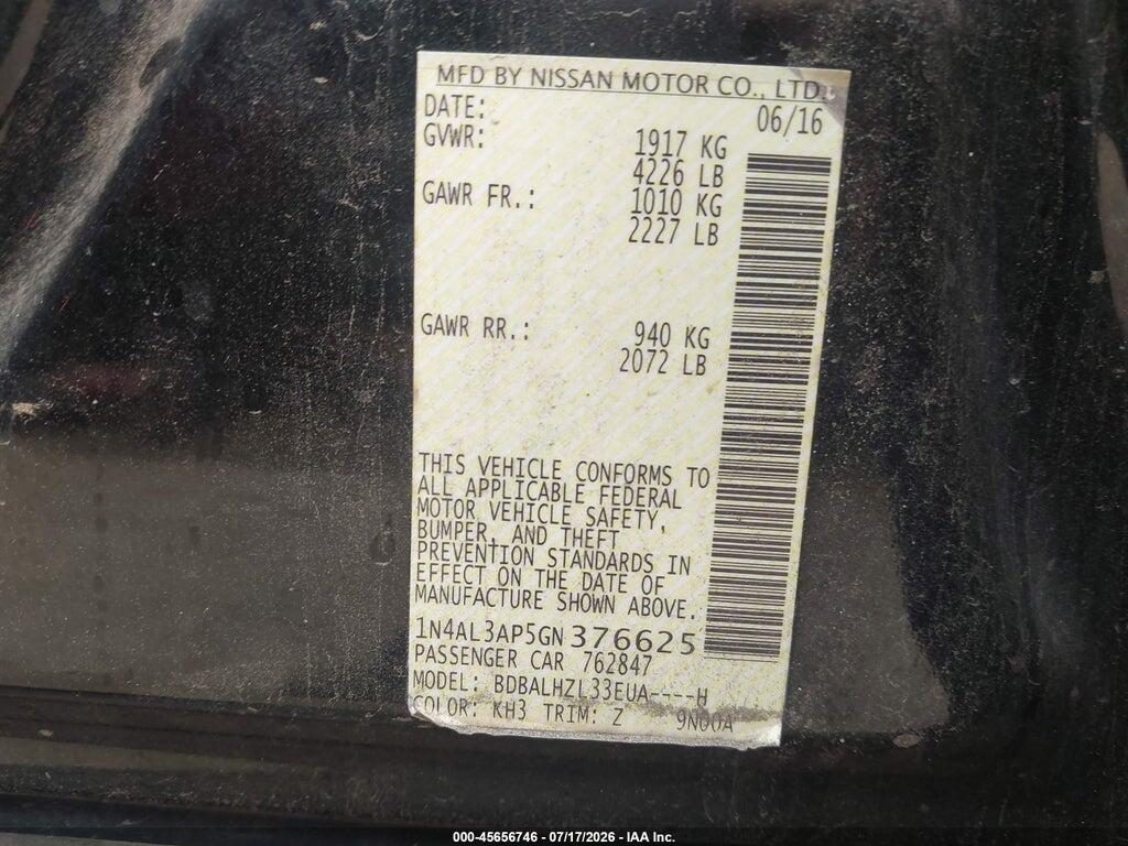1N4AL3AP5GN376625 2016 NISSAN ALTIMA photo no. 8