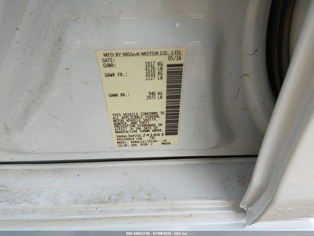 1N4AL3AP2GC241663 2016 NISSAN ALTIMA photo no. 9