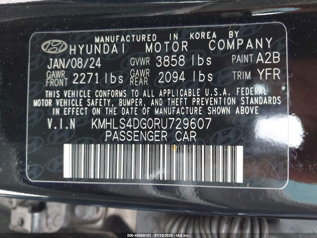 KMHLS4DG0RU729607 2024 HYUNDAI ELANTRA photo no. 9