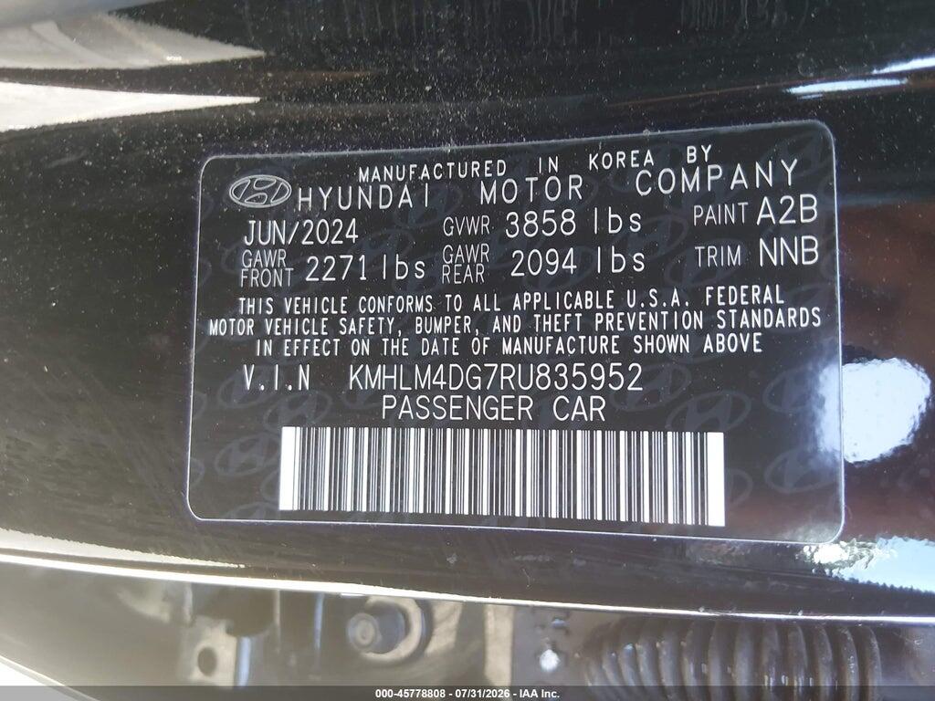 KMHLM4DG7RU835952 2024 HYUNDAI ELANTRA photo no. 9