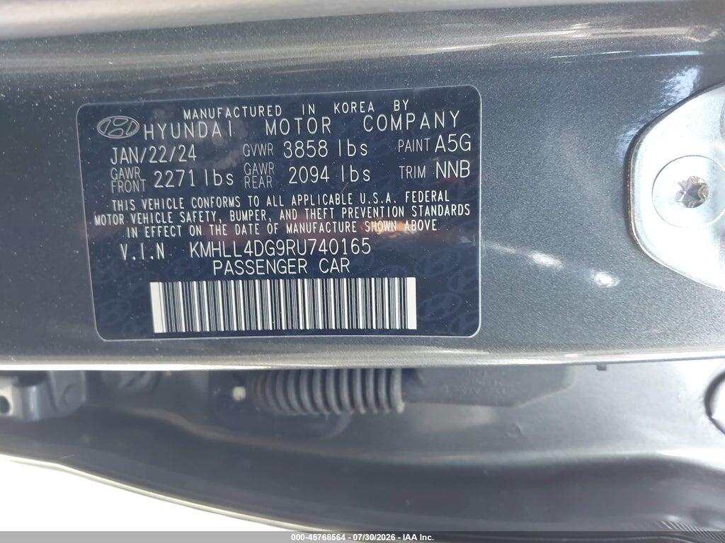 KMHLL4DG9RU740165 2024 HYUNDAI ELANTRA photo no. 9