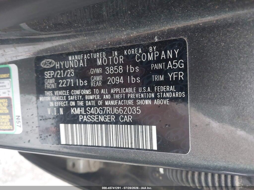 KMHLS4DG7RU662035 2024 HYUNDAI ELANTRA photo no. 9