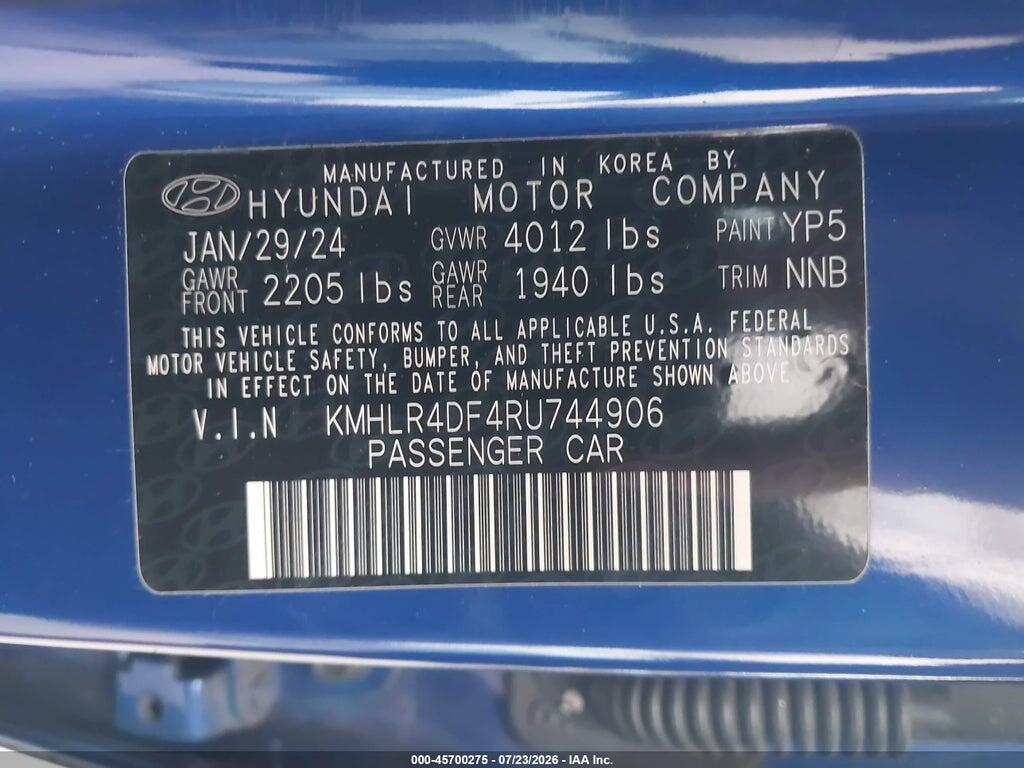 KMHLR4DF4RU744906 2024 HYUNDAI ELANTRA photo no. 9