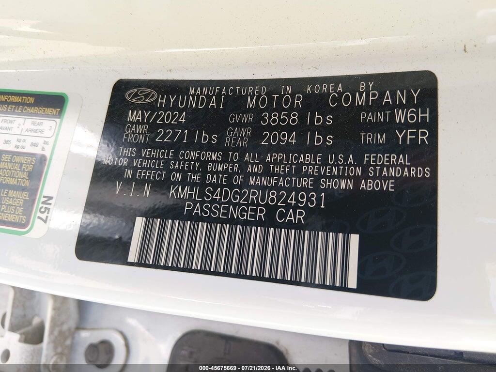 KMHLS4DG2RU824931 2024 HYUNDAI ELANTRA photo no. 9