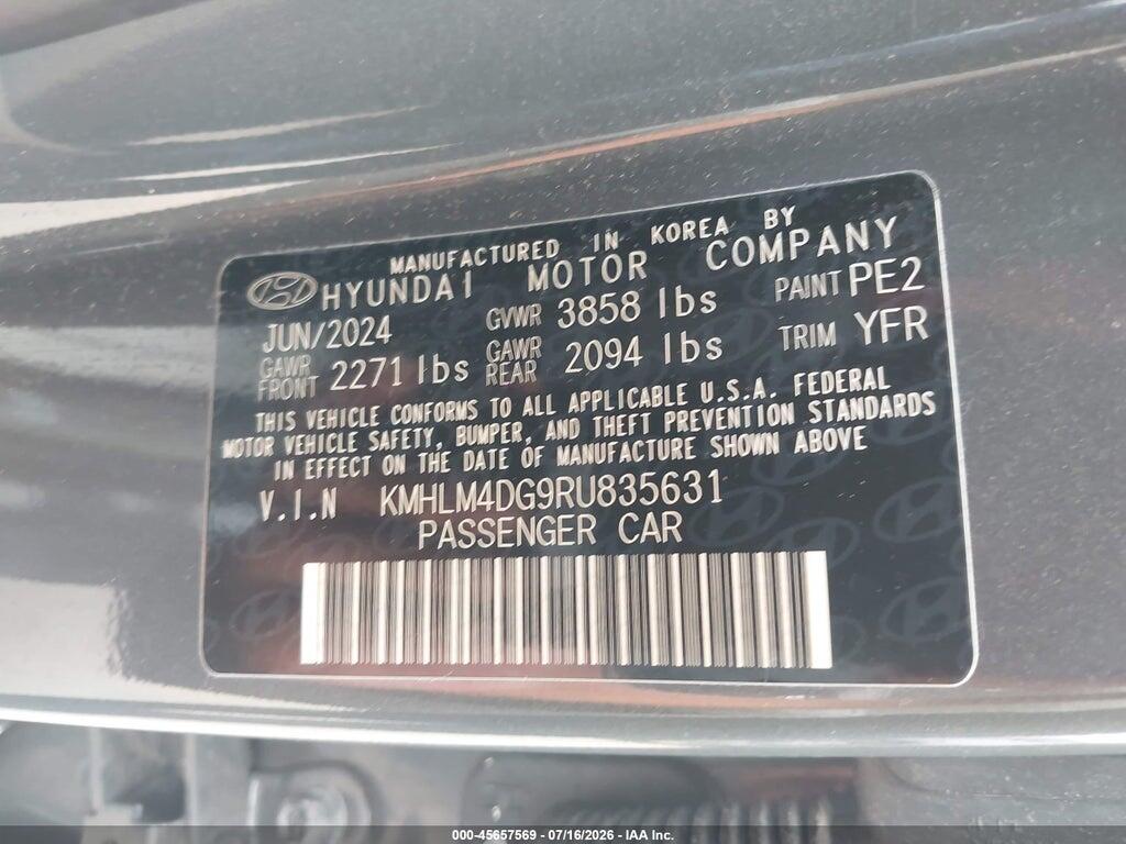 KMHLM4DG9RU835631 2024 HYUNDAI ELANTRA photo no. 9