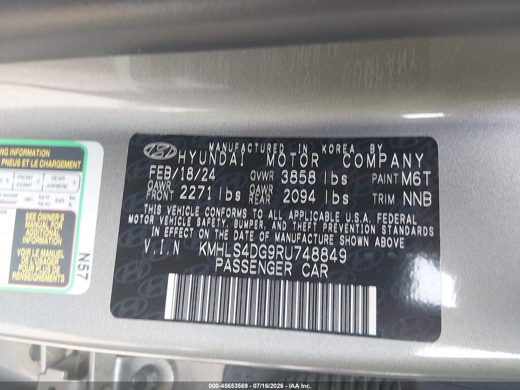 KMHLS4DG9RU748849 2024 HYUNDAI ELANTRA photo no. 9