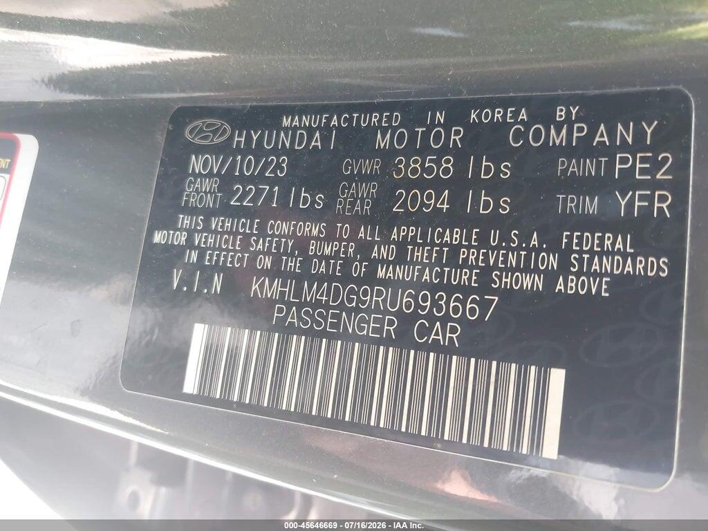 KMHLM4DG9RU693667 2024 HYUNDAI ELANTRA photo no. 9