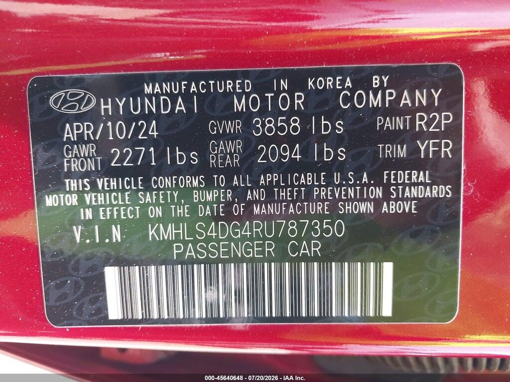 KMHLS4DG4RU787350 2024 HYUNDAI ELANTRA photo no. 9