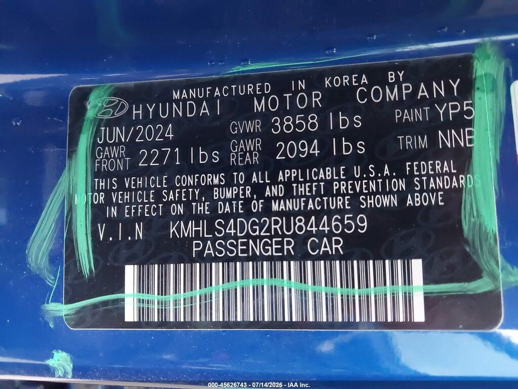 KMHLS4DG2RU844659 2024 HYUNDAI ELANTRA photo no. 9