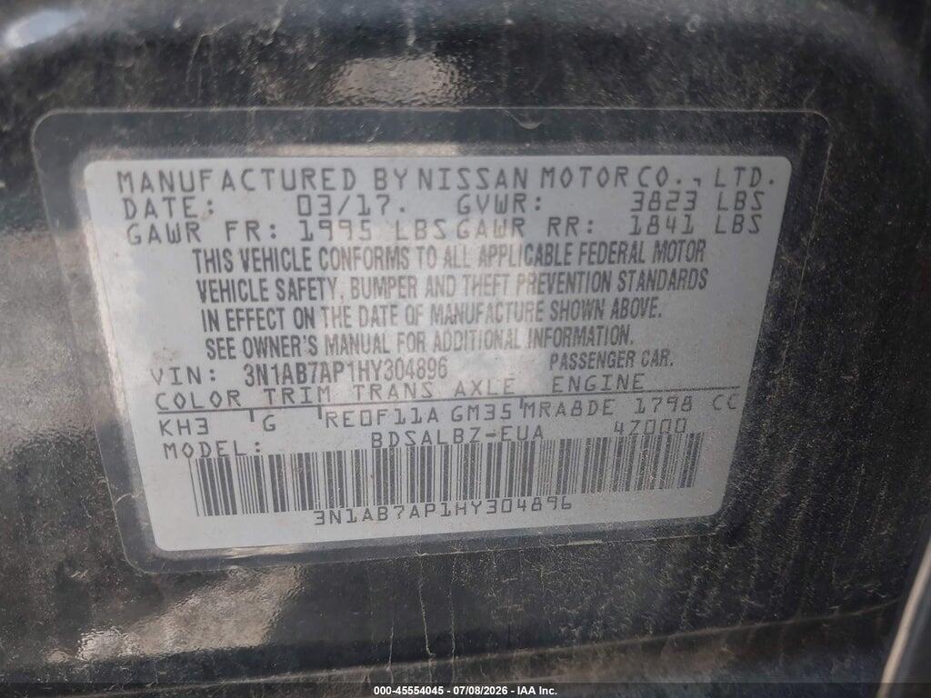3N1AB7AP1HY304896 2017 NISSAN SENTRA photo no. 9