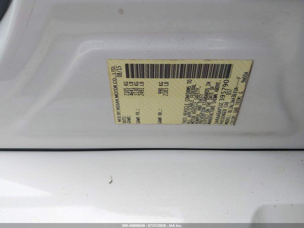 1N4AA6AP1GC395790 2016 NISSAN MAXIMA photo no. 9
