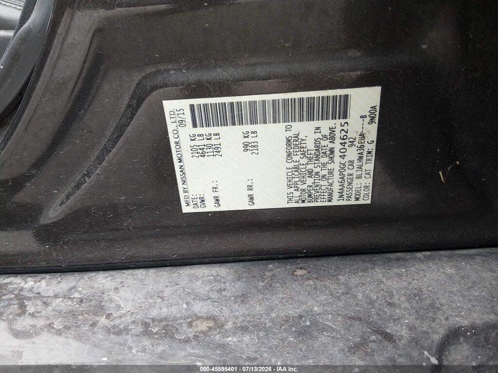 1N4AA6AP0GC404625 2016 NISSAN MAXIMA photo no. 9