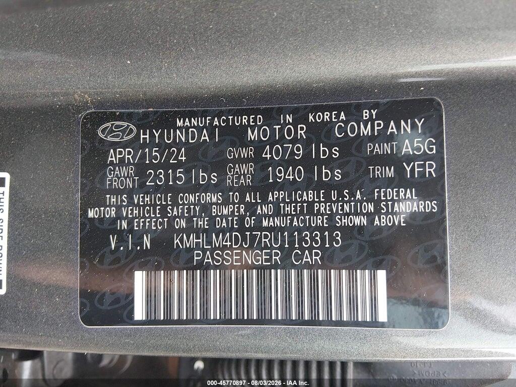 KMHLM4DJ7RU113313 2024 HYUNDAI ELANTRA HYBRID photo no. 9