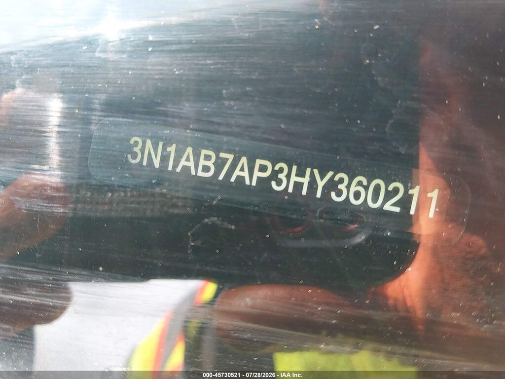 3N1AB7AP3HY360211 2017 NISSAN SENTRA photo no. 9