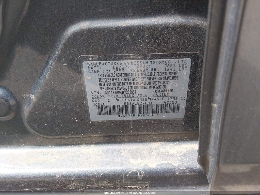 3N1AB7AP4HY282957 2017 NISSAN SENTRA photo no. 9