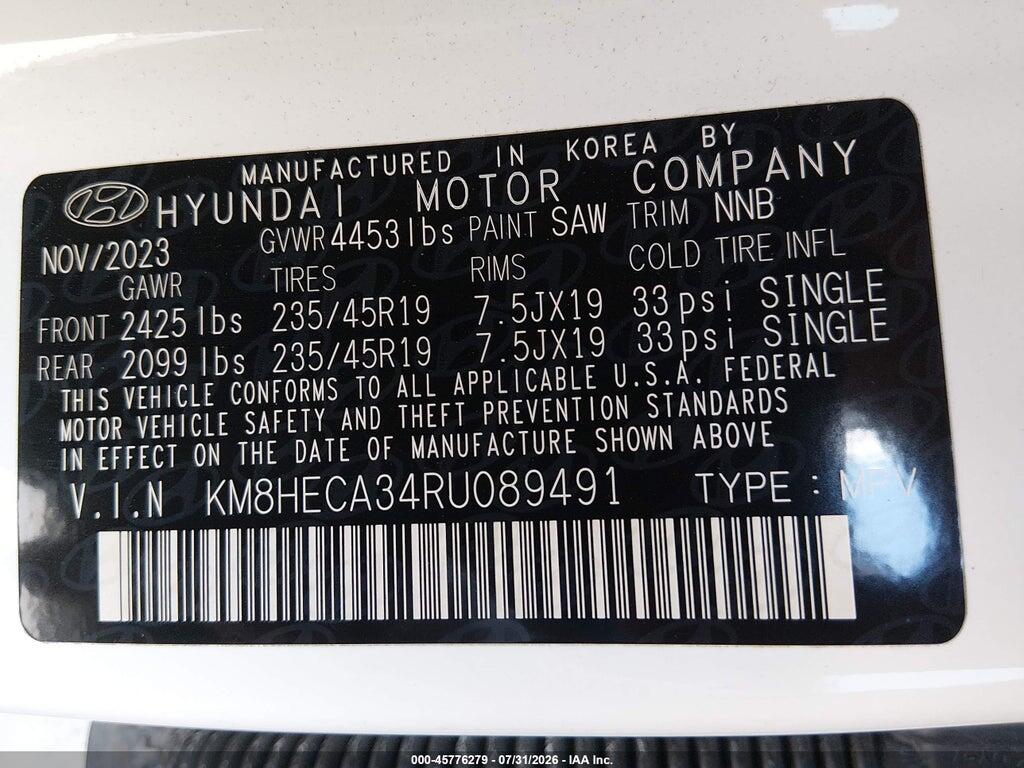 KM8HECA34RU089491 2024 HYUNDAI KONA photo no. 9