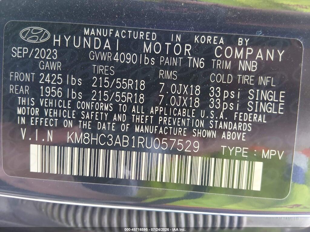 KM8HC3AB1RU057529 2024 HYUNDAI KONA photo no. 9