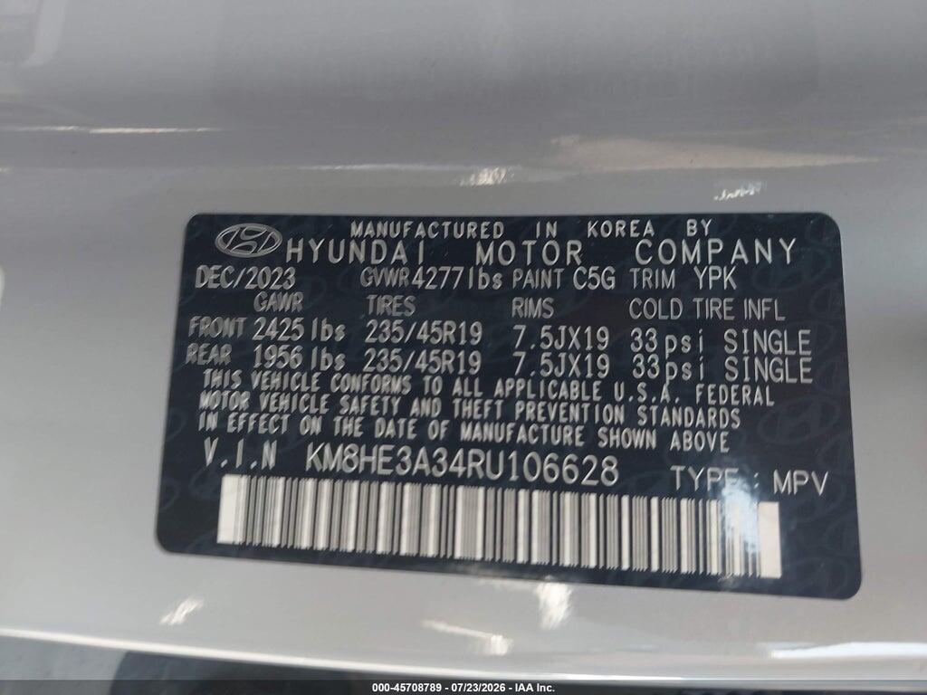 KM8HE3A34RU106628 2024 HYUNDAI KONA photo no. 9