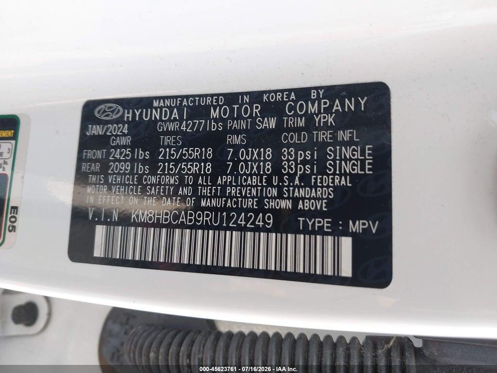 KM8HBCAB9RU124249 2024 HYUNDAI KONA photo no. 9