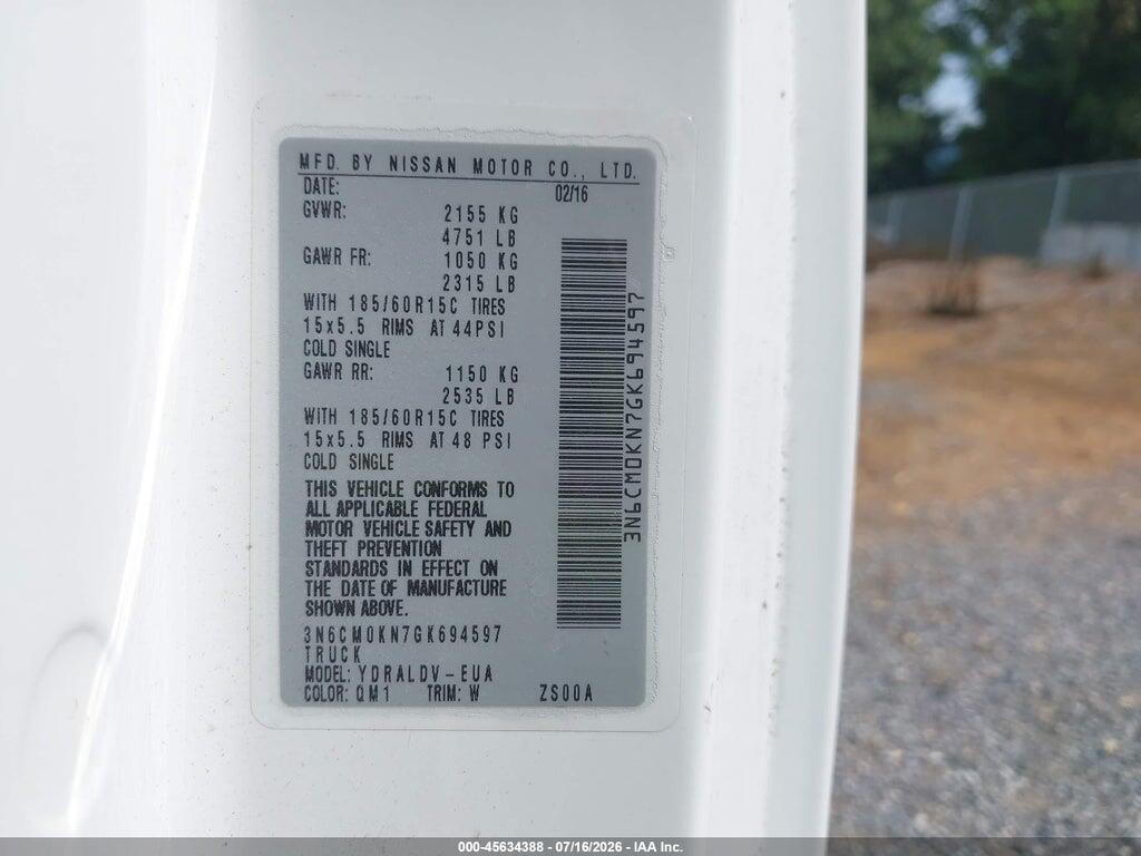 3N6CM0KN7GK694597 2016 NISSAN NV200 photo no. 9