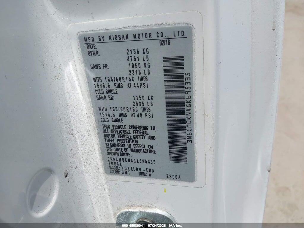 3N6CM0KN4GK695335 2016 NISSAN NV200 photo no. 9