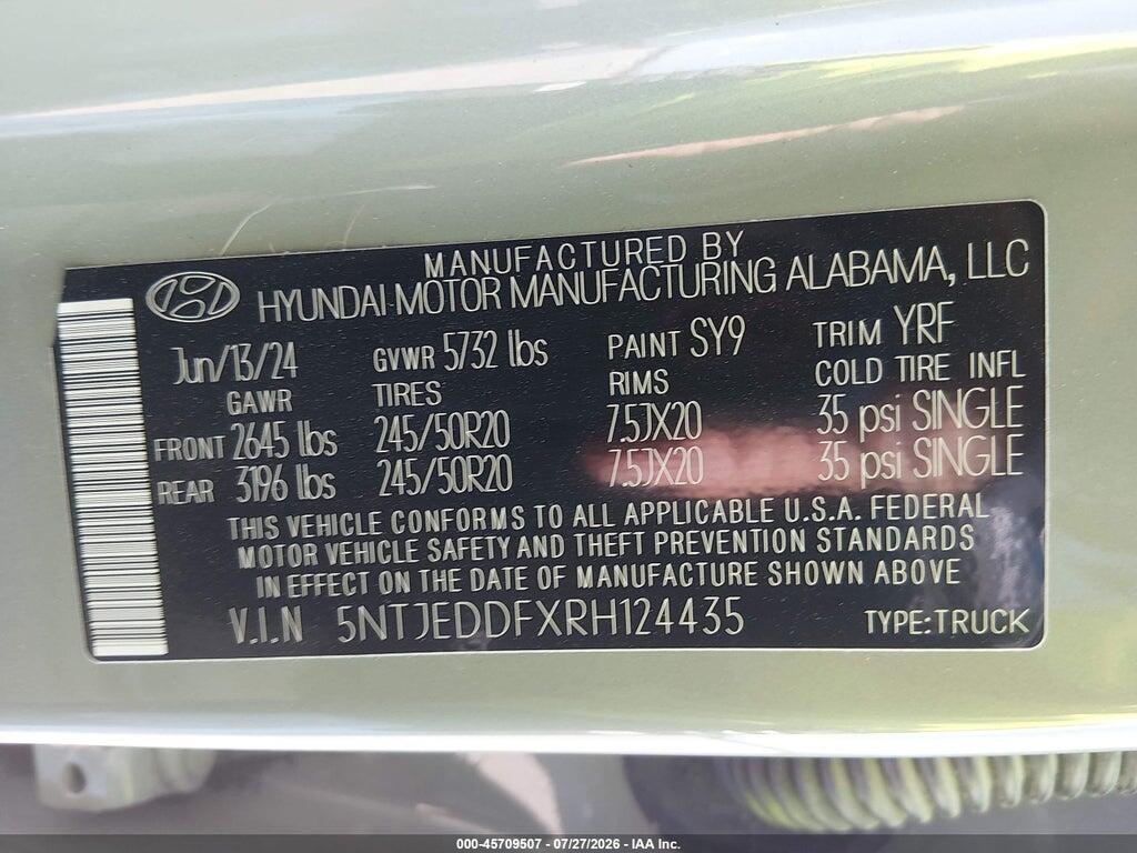 5NTJEDDFXRH124435 2024 HYUNDAI SANTA CRUZ photo no. 9