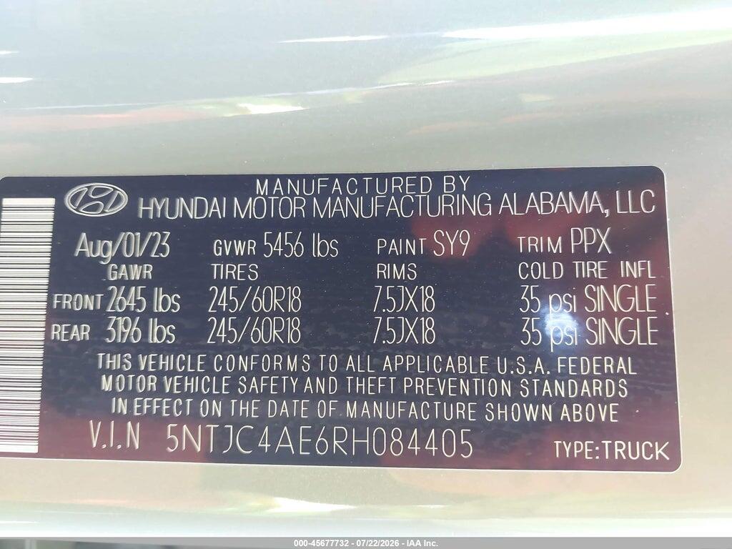5NTJC4AE6RH084405 2024 HYUNDAI SANTA CRUZ photo no. 9