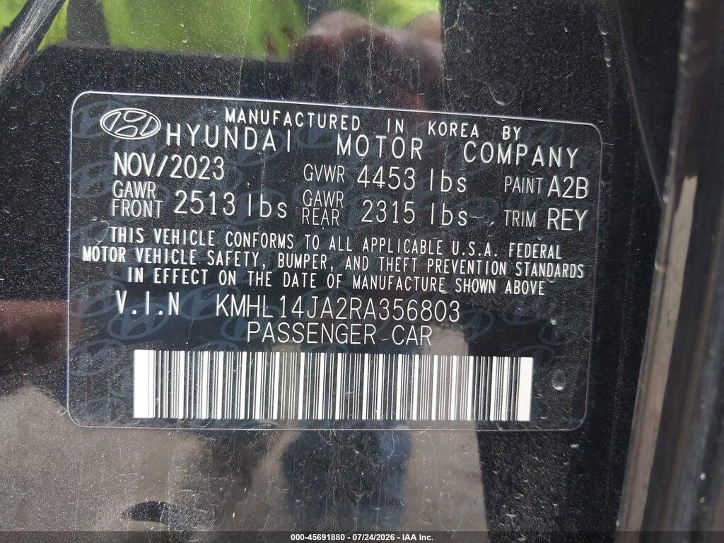 KMHL14JA2RA356803 2024 HYUNDAI SONATA photo no. 9