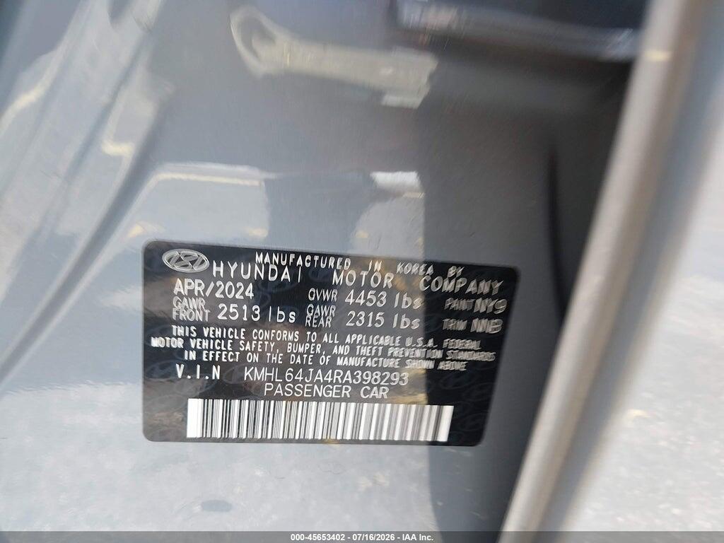 KMHL64JA4RA398293 2024 HYUNDAI SONATA photo no. 9