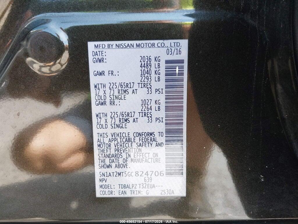 5N1AT2MT5GC824706 2016 NISSAN ROGUE photo no. 9